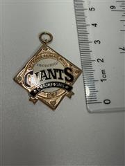 Vintage 1987 San Fransisco Giants Nation League Champions Pendant 14KRG 8.3g